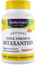 Sunde origin Astaxanthin 12 mg (Natural, Astapure, Triple Strength, Non- GMO, Gluten Free, Eye Support, Joint Support, Immunforsvar), 60 Softgels