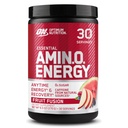 Optimum Nutrition Amino Energy - Pre Workout med grøn te, BCAA, Aminosyrer, Keto Friendly, Green Coffee Extract, Energy Powder - Frugt Fusion, 30 Servering (Packaging May Vary)