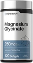 Horbäach Magnesium Glycinate | 250mg | 120 Softgels | Non-GMO and Gluten Free Supplement