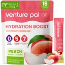 Venture Pal Sugar Free Electrolyte Powder Packets - Flydende Daily IV Hydration Packets # 124; Elektrolytes Drink Mix med 5 Vitamin & 7 Electrolytes # 124; Keto Friendly # 124; Non- GMO # 124; Certified Vegan # 124; 16 Sticks