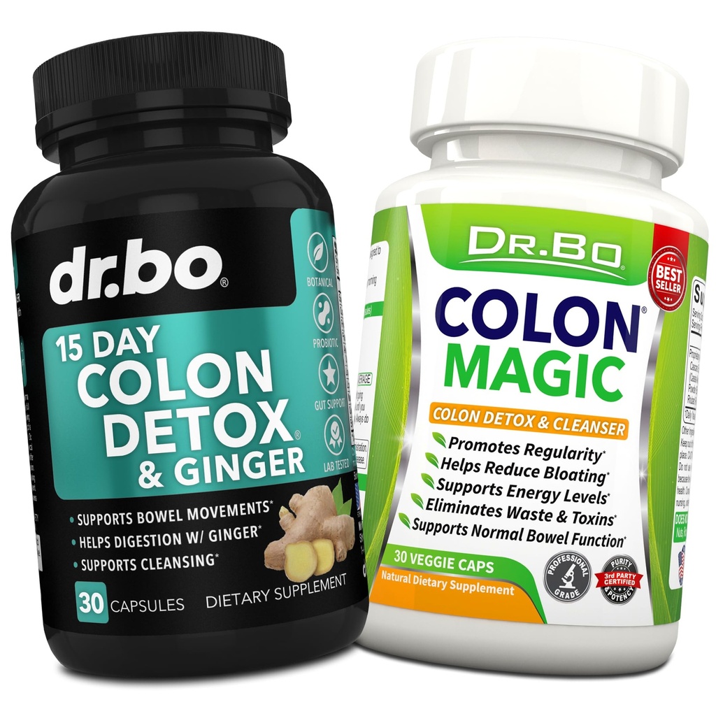 Colon Cleanser Detox supplement kapsler - 15 dag Colon Cleanse Pills & Probiotiske Herbal Formel - Daglig tarmbevægelse Kosttilskud til intestinal mave Bloating fordøjelig Gut Cleansing Support
