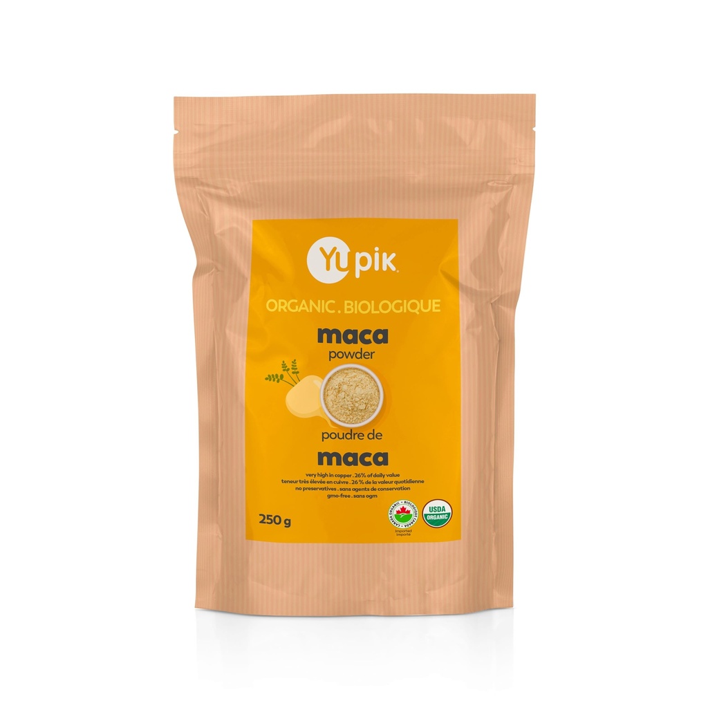 Yupik Organic Yellow Maca Powder, 8,8 oz, USDA Certified, Gluten- Free, Raw, Vegan, Kosher, Non- GMO, Nutty & Earthy Superfood til Smoothies & Baging