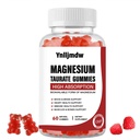 Magnesium Taurat Gummier med Magnesium Taurat, Magnesium Glycinat & Magnesium Citrate- for Heart Health, Muskler Funktion, Mood Support- Vegetar, Non- GMO