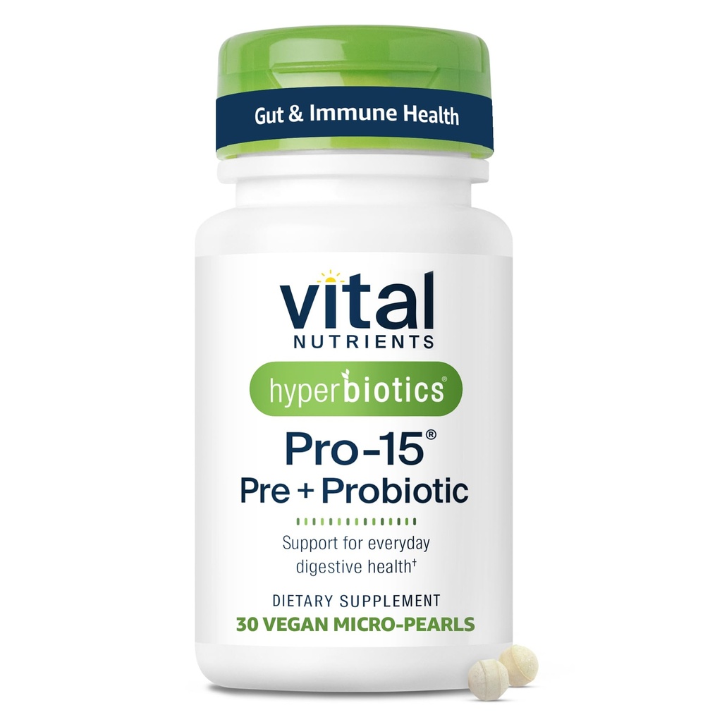 Hyperbiotika Vital Nutrients Pro- 15 Prebiotika og Probiotika til kvinder og mænd