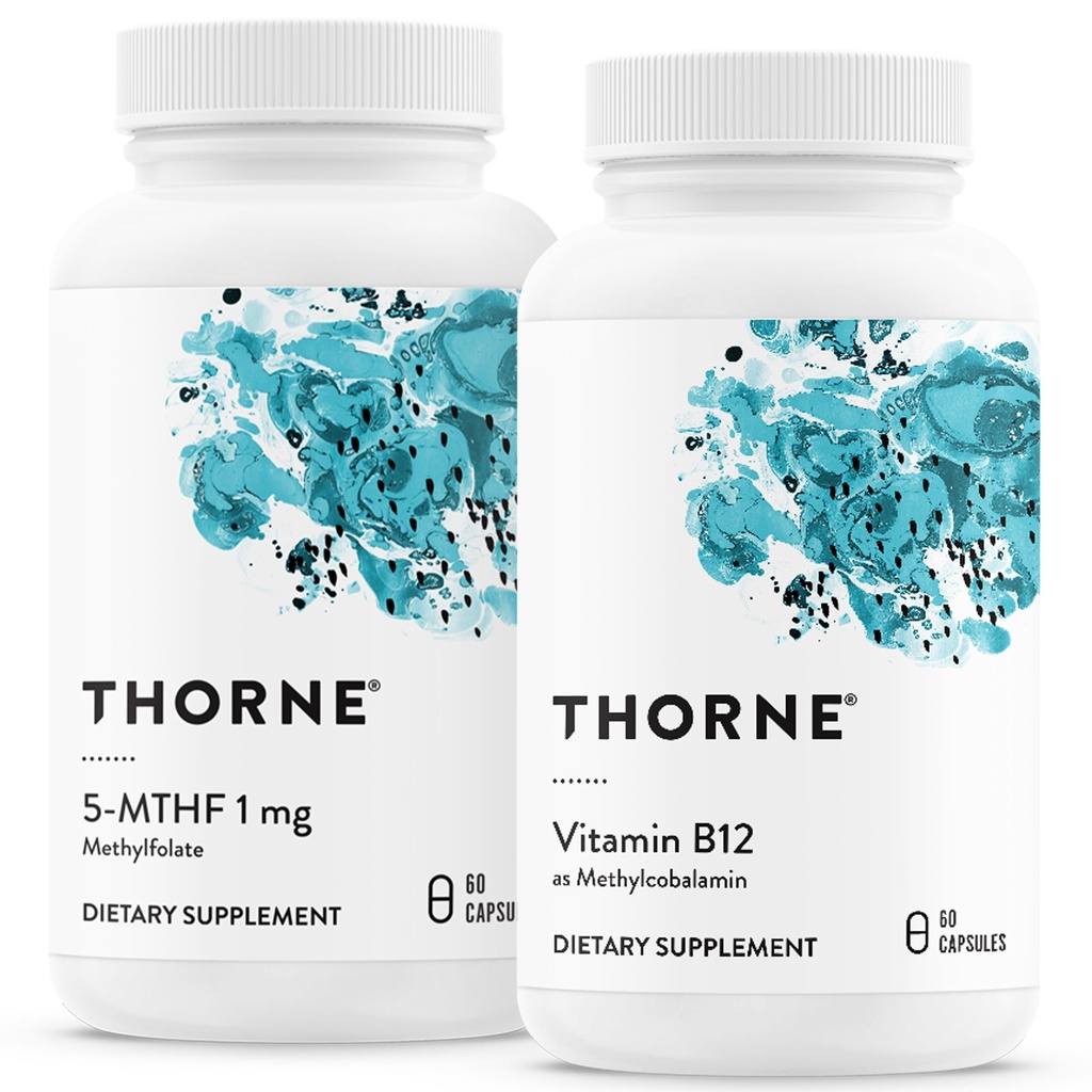 THORNE - 5-MTHF & vitamin B12 Bundle - Kardiovaskulær & nerve support - 60 Servere