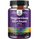 Pure Magnesium Glycinate Supplement 400mg Per Servering - Vegansk High Absorption Chelated Magnesiumkapsler til kvinder og mænd med Elemental 400mg for Mood Sleep and Relaxation Support - 120 Tæl