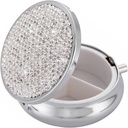 Medicin Organizer Box Pocket Pharmacy Bling Travel Pill Case Box for Purse Mini Pill Holder Organizer Lille Pill Container til Vitamin (sølv)