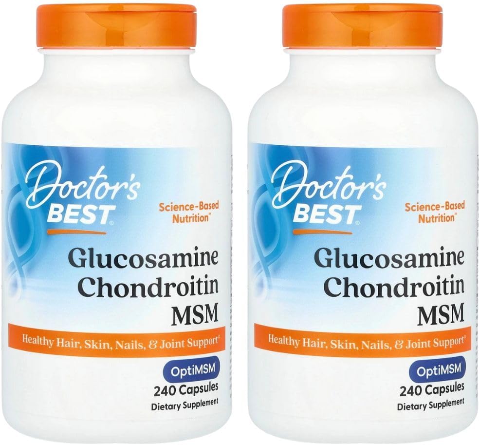 Doctor 's BEST, (2 Pack Glucosamin Chondroitin MSM med OptiMSM, 240 Veggie Caps