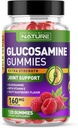 Glucosamin Gummies med E-vitamin - Advanced Joint Support Gummy Supplement, High Potency Antioxidant, Comfort for Back, Knies, Hands - 120 Gummies