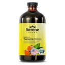 Serene urter flydende gurkemeje med sort peber - gurkemeje Curcumin Supplement 1000mg ekstra styrke urtedrik, fordøjelige bittere til Bloating Relief, fælles sundhed, energi & klarhed - 16oz
