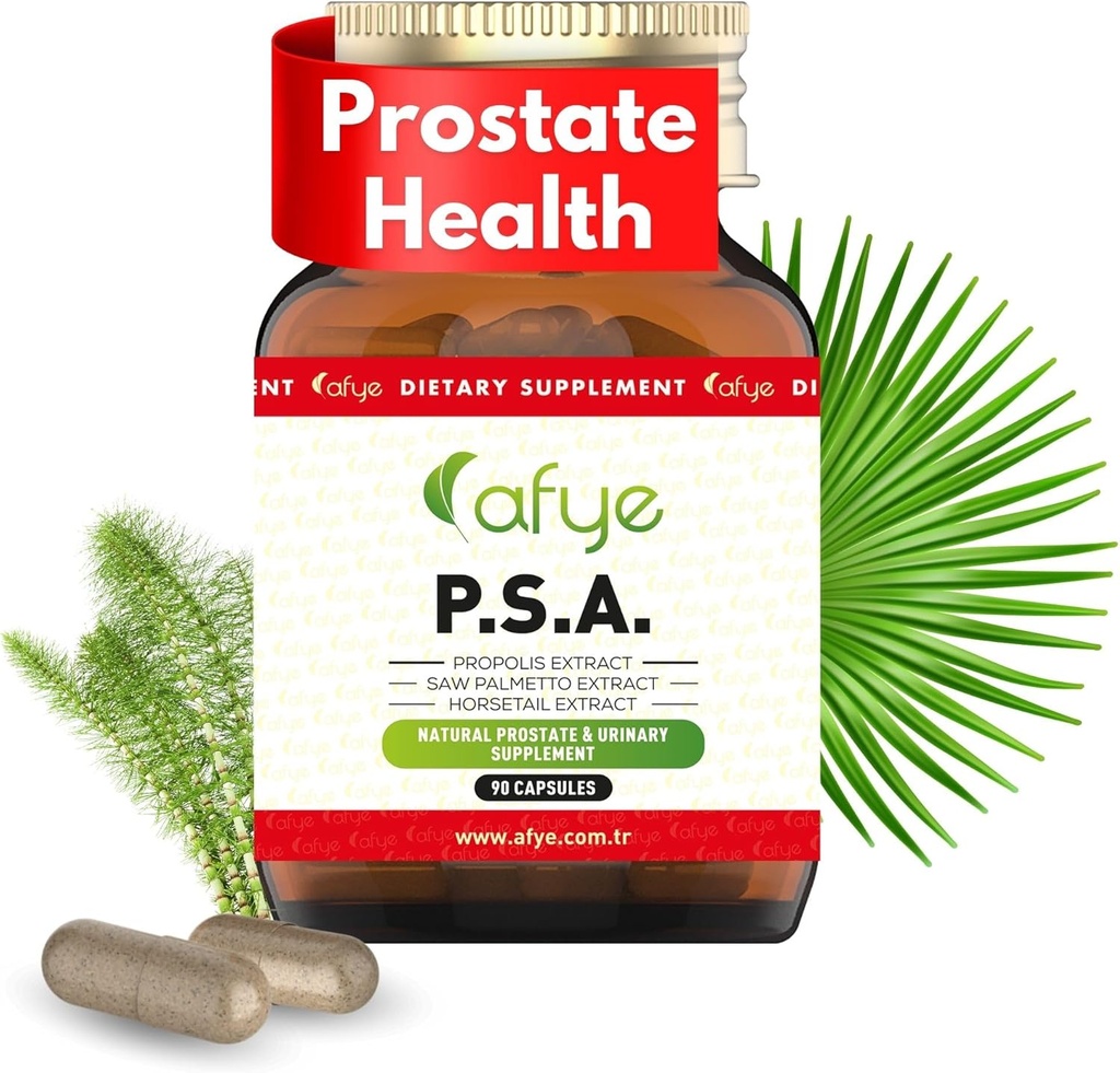 Saw Palmetto prostata supplement til men- prostata sundhed & med Propolis Extract & Horsetail Reducerer Hævelse Forstærkning Urinblærer Kapacitet 90 Kapsler (pakke med 1)