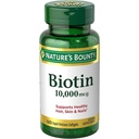Nature 's Bounty Biotin 10, 000 Mcg, Rapid Release Softels 120 Ea (pakke med 2)