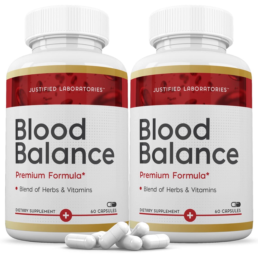 Begrundede laboratorier (2 Pack Blood Balance Advanced Formel 620MG Supplement piller 120 kapsler