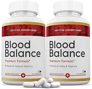 Begrundede laboratorier (2 Pack Blood Balance Advanced Formel 620MG Supplement piller 120 kapsler
