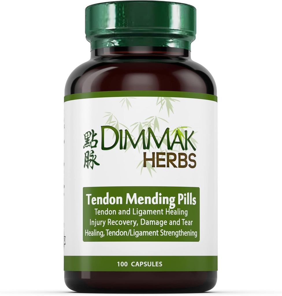 Certificeret Organic Tendon Mending Pills: Tendon og Ligament Regeneration og reparation af Dimmak urter - 100 Caps 500mg