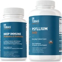 Dr. Tobias Deep Immune Probiotika & Prebiotika og Psyllium Daily, understøtter fordøjelsessygdomme, Gut immunfunktion, Daily Fiber supplement i støtte af kolon sundhed med 4.4. Billion CFU