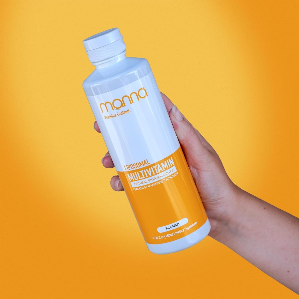 Manna Vitamin Evolved Liposomal Multivitamin - Daglige Multivitamin giver 20 Vitamin og Min - Multivitaminer til mænd og kvinder - Øger immunsystemet, understøtter energi og Metabolisme 3 Pack