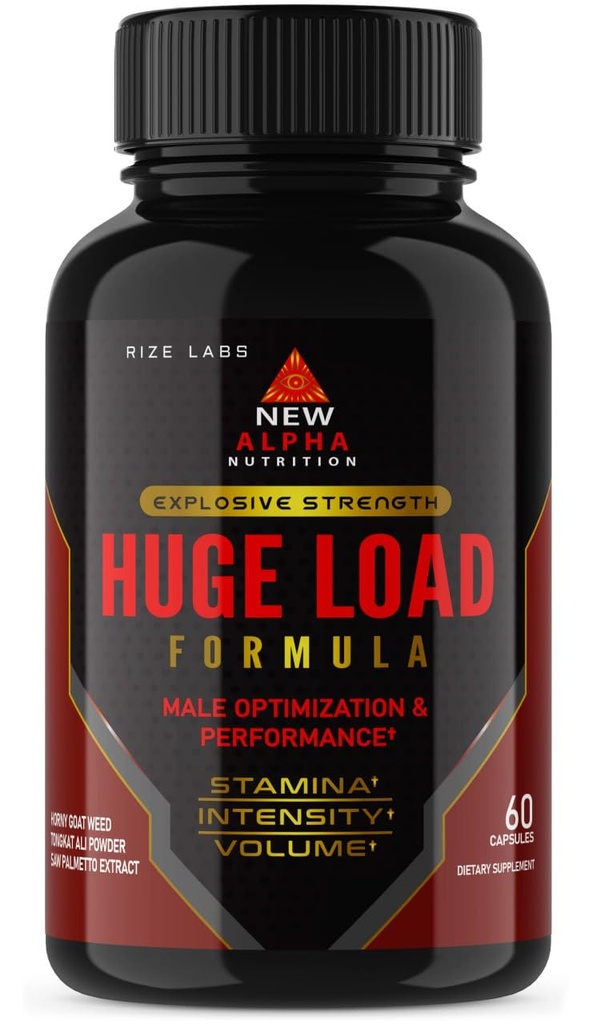 rize labs - Stor belastning formel for mænd, En komplet daglig wellness supplement for total wellness og peak ydeevne, ekstra styrke formel (60 kapsler)