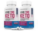 (2 Pack) Lean Time Keto Pills 1275MG Ny & forbedret formel Indeholder Apple Cider Vineddike Extra Virgin Olivenolie Powder Green Tea Leaf 120 kapsler