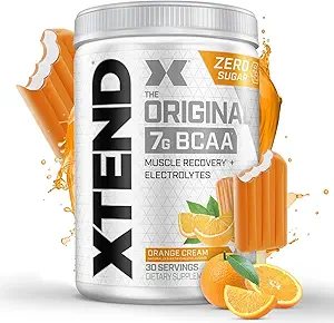 Xtend Original BCAA Powder 7g BCAA og 2,5 g L- Glutamin, Sukker Free Post Workout Muscle Recovery Drik med Aminosyrer til mænd og kvinder, 30 Servering