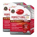 Labo Nutrition Perfect Krill EX, 1000mg antarktisk krill Oil Omega 3 EPA DHA, Højeste fosfolipider (over 56%) med Cholin, Astaxanthin
