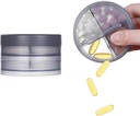 2 Layers Pill Case, KIGI Daily Pill Organizer med 8 kompartmenter 1 dag 4 gange transportabel Pill Box Vitamin Organizer til rejser (Gray 3.1-2Inch)