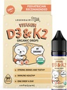 Legendairy Milk Organic Baby Vitamin D3 K2 Liquid Drops, 400 IE Baby Vitamin D dråber til spædbørn - D-vitamin til nyfødte, Tandlæger, og børn - Vegan, 90 Servere