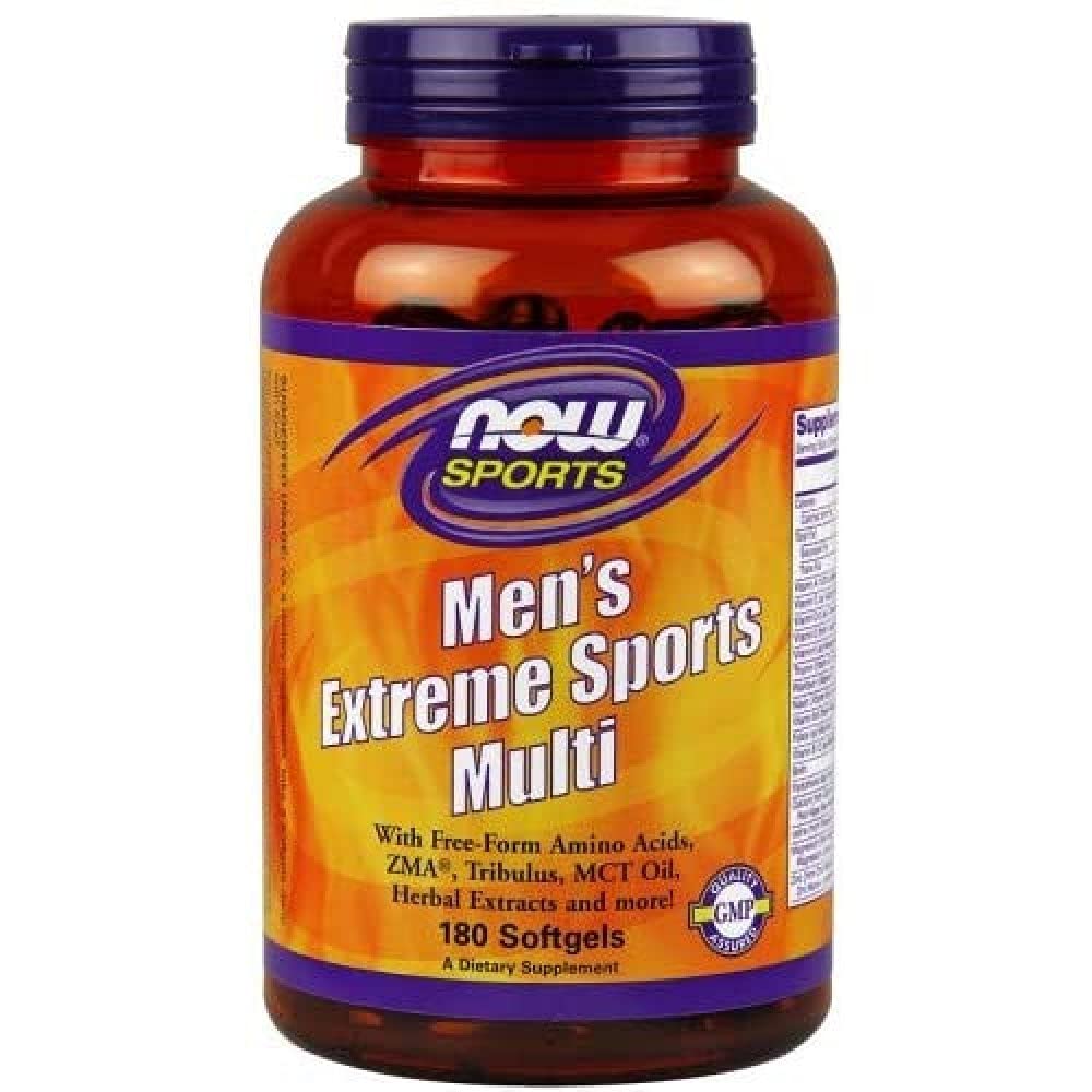 Now Foods Sports Nutrition, Herreextreme Sport Multi med Free- Form Aminosyrer, ZMA ®, Tribulus, MCT Oil, og Herbal Extracts, 180 Softgels