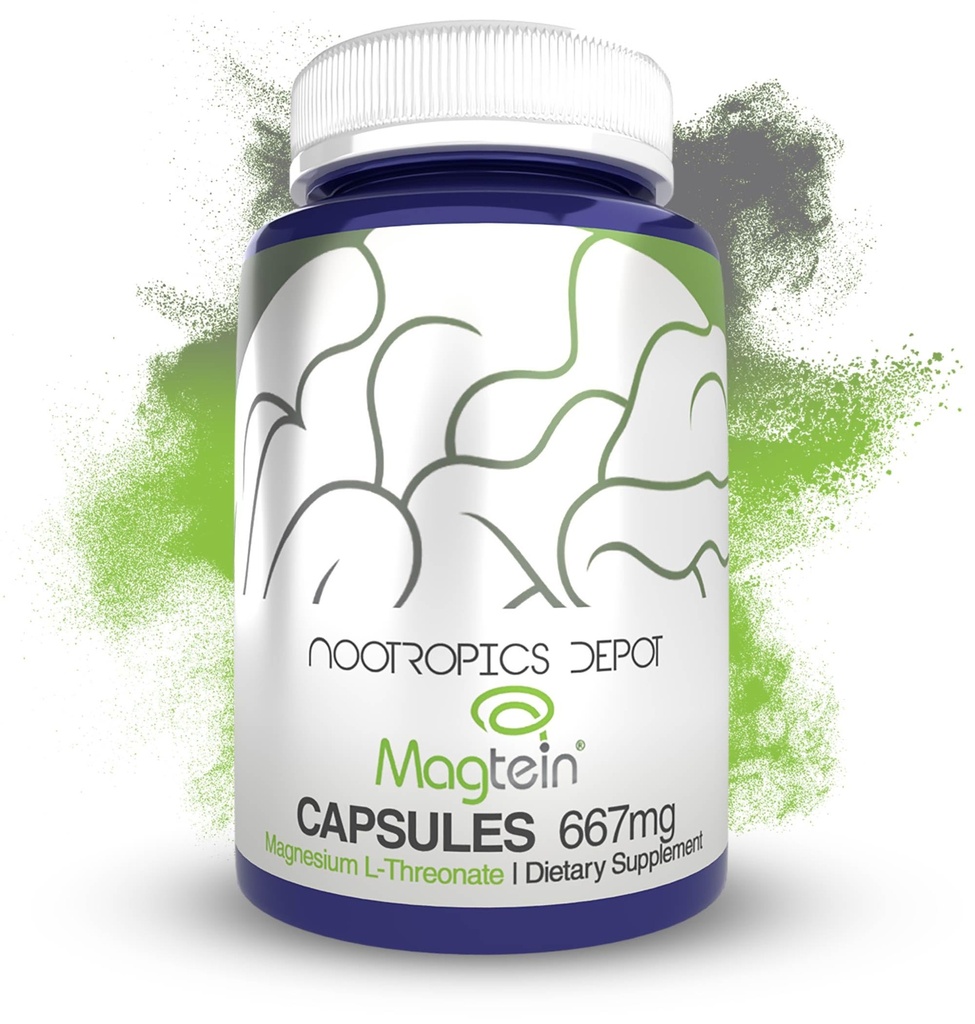 Nootropics Depot Magtein Magnesium L- Threonate Kapsler Note 124; 90 Greve Note 124; Mineral Supplement