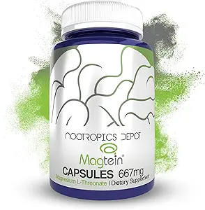 Nootropics Depot Magtein Magnesium L- Threonate Kapsler Note 124; 90 Greve Note 124; Mineral Supplement