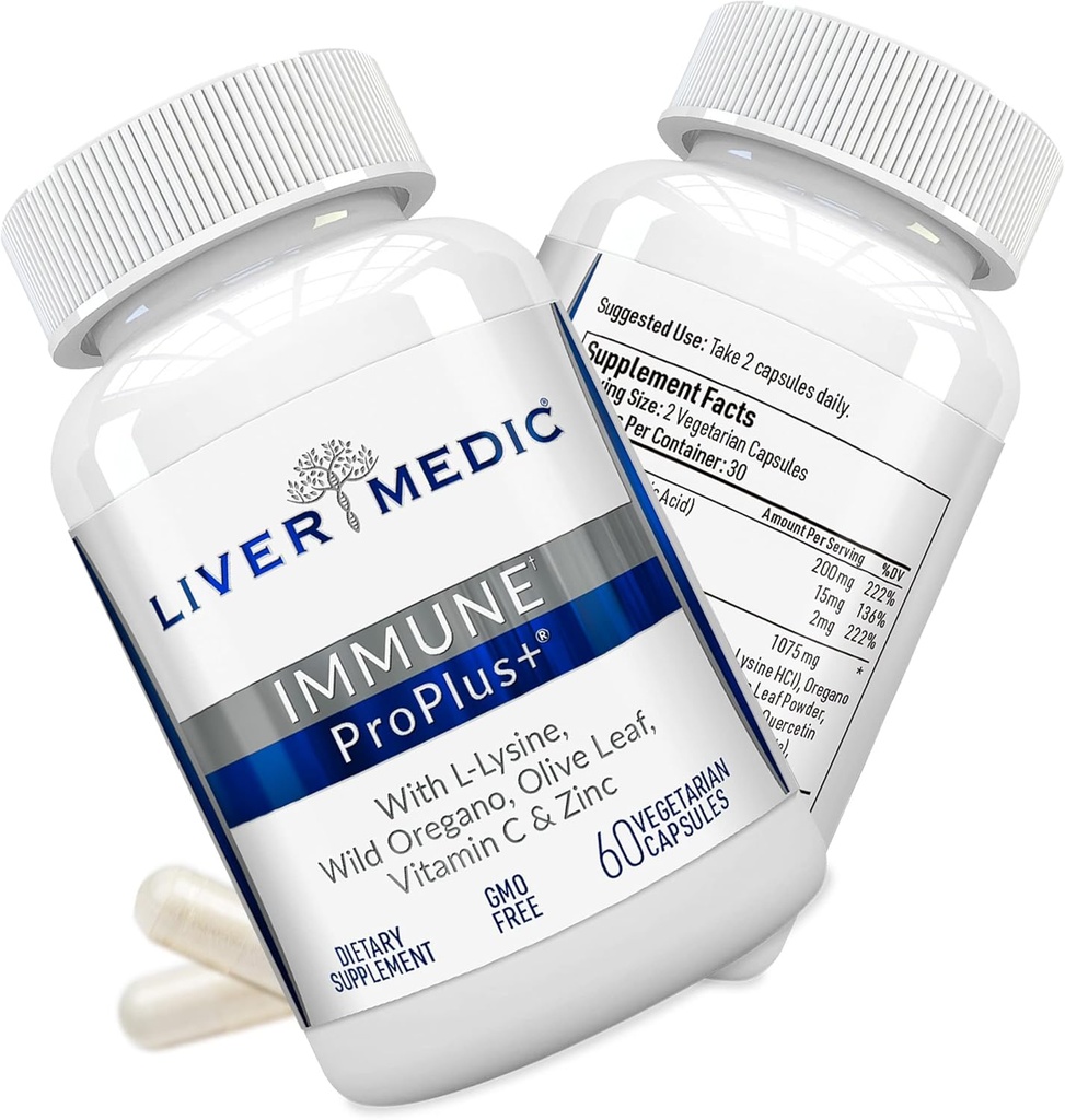 ImmunproPlus + immunsupporttillæg, 12- in-1 immunbooster til immunforsvar og toksinresistens, immunboostere til voksne med hyldebær, vitamin C og zink, 60 kapsler