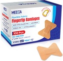 Fleksible stofbandager - Flex stofklæbebånd Finger- Tip Care og til at beskytte sår mod infektion - (100 Count Box)