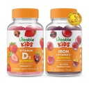 Levende D-vitamin Kids + jern & C-vitamin Kids, Gummies Bundle - Great Tasting, Vitamin Supplement, Gluten fri, GMO fri, Chewable Gummy