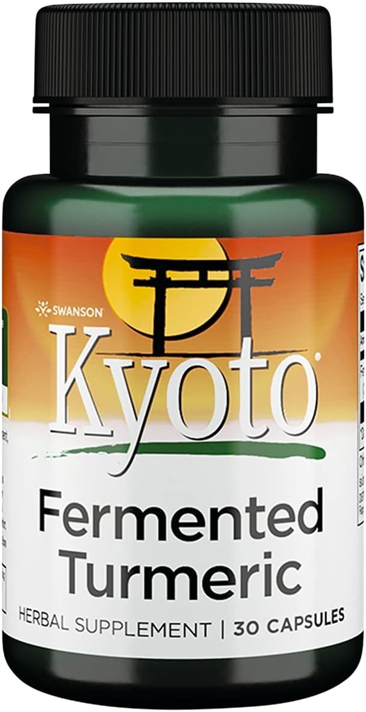 Swanson Kyoto Gæret gurkemeje 30 CAPS