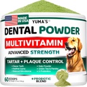 Advanced Dog Dental Powder, Breath Freshener with Multivitamin, Dog Teeth Cleaning, Bad Breath & Tartar and Plaque Off Remover for Dogs Probiotics lab co, Pet Oral Care - Vitamins and Supplements