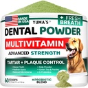 Avanceret hund tandpulver, ånde frisker med Multivitamin, hund tandrensning, dårlig ånde & tartar og Plaque Off Remover for hunde Probiotika lab co, Pet Oral Care - Vitaminer og kosttilskud