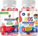 Magnesium Gummier for børn og voksne - 500mg - Rolig Magnesiumtyggere - Magnesium Citrate Chewable Supplement for Mood & Muscle Support