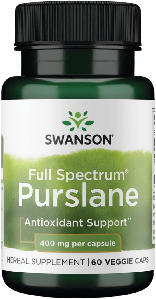Swanson Full Spectrum Purslane 400 Milligrams 60 Veg Capsules