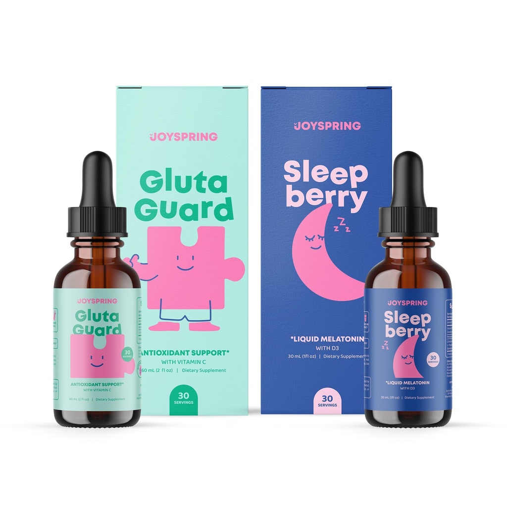 JoySpring SleepBerry Flydende Melatonin til børn og glutathion Væske til børn