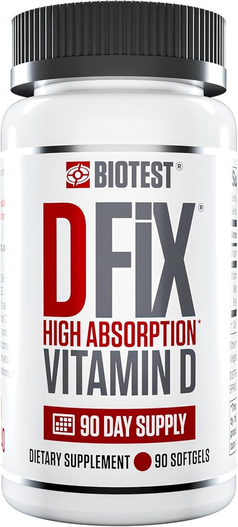 Biotest D Fix - 5000 IE high- Absorption Vitamin D3, 90 Servering - 90 Softgels