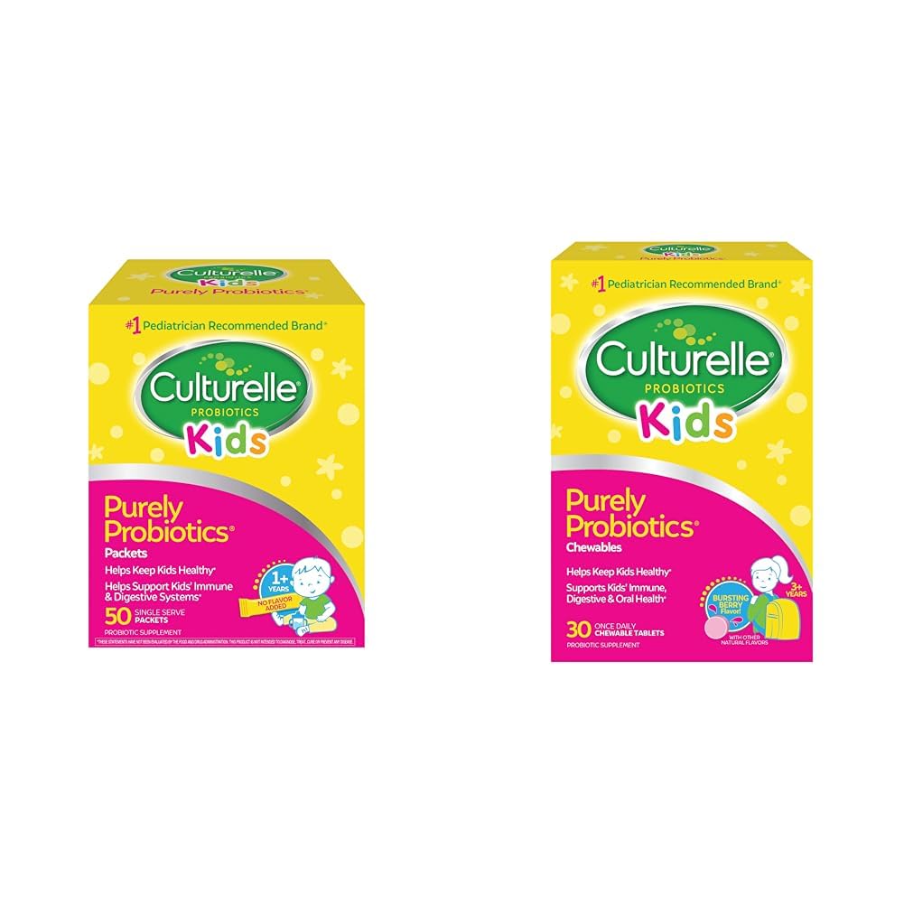 Culturelle Kids Rent Probiotika Pakker Daily Supplement & Kids Chewable Daily Probiotic for Kids
