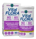 Vital Planet - Vital Flora Probiotika til kvinder Over 55 Daglig Hylde Stabil Probiotisk 60 Millioner CFU, 60 Diverse Strops, 7 Organic Prebiotika, immunforsvar og fordøjelsessygdomme 60 Kapsler