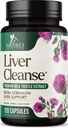 Leverrens Detox & reparation Formel - 20-in-1 Avanceret leverstøtte supplement med Silymarin Mælk Thistle, Mælkebøtte, Artiskok ekstrakt, gurkemeje, cholin, & Beetroot - 120 Veggie kapsler