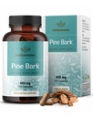 HERBAMAMA Pine Bark Extract Kapsler - 400mg Fransk Maritime Pine Bark Extract Powder for Antioxidant Support - Vegan, Non- GMO Pinus Pinaster Supplement