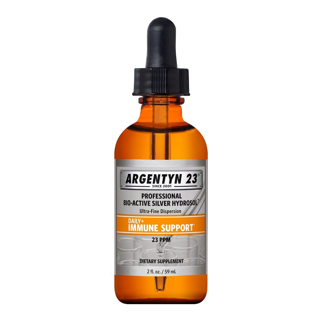 Argentyn 23 Professional Immunsupport - Kolloid Sølv, Bio- Active Silver Hydrosol, 23 ppm, Flydende Dropper, 2 Fl Oz (59 ml)