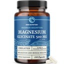 Magnesium Glycinat 500 mg 1 125; Chelat til høj Absorption 124; Muskelrelaksering, Bones, Heart, Nerve, Sleep & Calm Support for Women & Men 1 125; Magnesium Chelat Supplement & Bisglycinate Complex 124; 240ct
