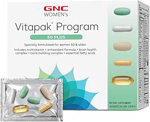 GNC Women 's Ultra Mega 50 Plus Vitapak Program, 30 pakker, for Samlet Women' s Health for That Over 50