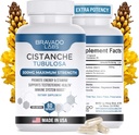 Cistanche Tubulosa Supplement Mænd 500 mg - Testosteron Booster for mænd - fremmer Styrke, Mood, Energi, Focus, Hormone Support - Cistanche Tubulosa Extract Powder - 60 ct