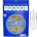 Capsuline Size 0 Empty Gelatin Capsules, Clear - 10000 Count | Gluten Free, Kosher, Non-GMO Certified | Pure Bovine Pill Caps for DIY Supplement Filling